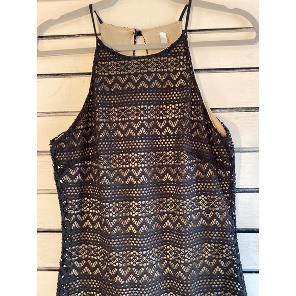 Woman’s long dress size xs small black crochet sleeveless spaghetti strap liner - Picture 2 of 13